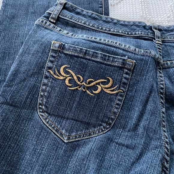 Chico’s Platinum Denim Pants Sz 2 Regular - Picture 4 of 6